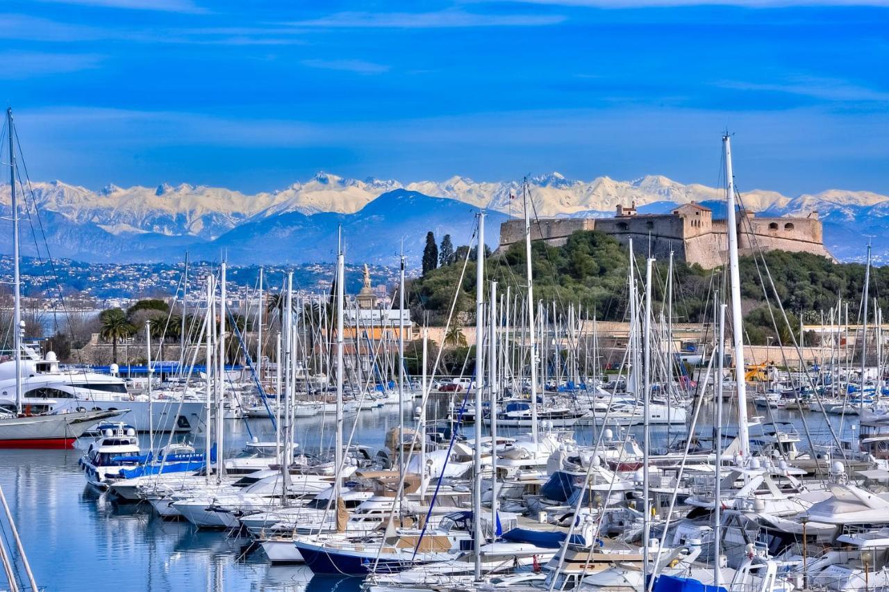 Penthouse Vue Mer Avec Rooftop,Jacuzzi,Et Parking Prive Antibes Eksteriør billede